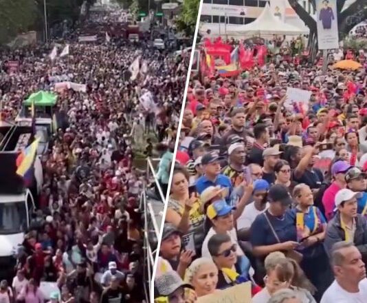 Διαδηλώσεις ΥΠΕΡ της Κυβέρνησης της Βενεζουέλας και ΚΑΤΑ της επέμβασης των ΗΠΑ.